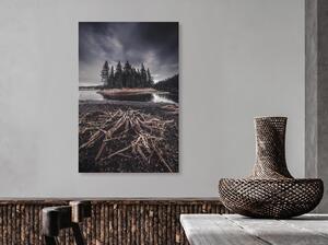 Canvas Tavla - Wooded Island Vertical - 40x60
