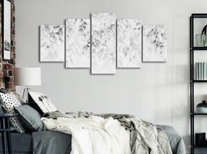Canvas Tavla - Waterfall of Roses (5 delar) Wide - Third Variant - 100x50