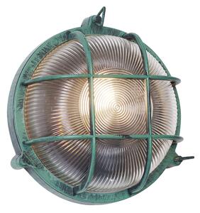 Utomhusvägglampa grön rund IP44 - Noutica