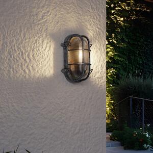 Utomhus Vägglampa Silver Oval IP44 - Noutica