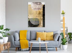 Inramad Poster / Tavla - Sunny Living Room - 20x30 Vit ram med passepartout
