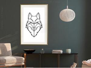 Inramad Poster / Tavla - Wolf Look - 20x30 Guldram