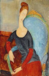 Bildreproduktion Mme Hebuterne in a Blue Chair, Modigliani, Amedeo