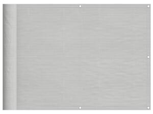 Balkongskärm ljusgrå 75x700 cm 100% polyester oxford