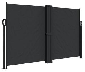 Infällbar sidomarkis svart 140x1200 cm