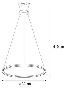 Bronshängande lampa 80 cm inkl LED 3-stegs dimbar - Girello