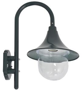 Vägglampa för trädgård E27 42 cm aluminium mörkgrön