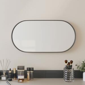 Väggmonterad spegel svart 20x40 cm ovan