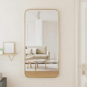 Väggmonterad spegel guld 40x80 cm rektangulär