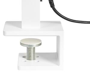 Skrivbordslampa LED Vit Metall 120 cm Aluminium med Klämma Dimmerljus Kontor Modern Minimalistisk Design Beliani