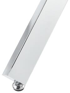 Matbord Silver Metall Underrede Transparent Glasskiva ø 110 cm Rund Modern Design Matsal Kök Beliani