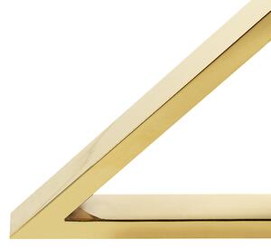Matbord Svart Guld Genomskinligt och Härdat Glas Metallben ⌀ 105 cm Blank Finish Rektangulär Glamourös Design Kök Matsal Beliani
