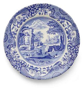 Spode - Blue Italian Tallrik 20cm - Vit,Blå