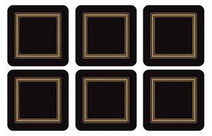 Pimpernel - Glasunderlägg Classic Black 6-p