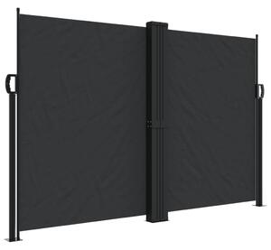 Infällbar sidomarkis svart 160x1200 cm