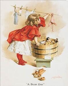 Metallskylt IVORY SOAP GIRL WASHING