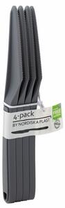 Bestick i ECO-plast, 4-pack Kniv Grå