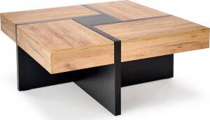 Alcazar soffbord 100 x 100 cm - Ek/svart - Soffbord i trä, Soffbord, Bord