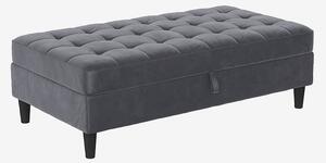 Dorel Home - Ottoman med förvaring Presley - Grå - Fotpallar & puffar - Från Homeroom