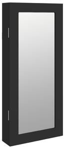 Spegelskåp svart väggmonterat 30x8,5x67 cm