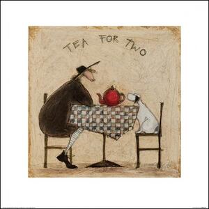 Konsttryck Sam Toft - Tea for Two, (30 x 30 cm)