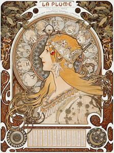 Bildreproduktion Poster for the magazine “La plume”, Alfons Mucha