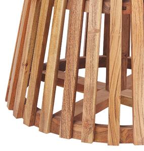 Matbord Mörkt trä Akaciaträ 120 cm runt för 4 personer Modern matsal Beliani