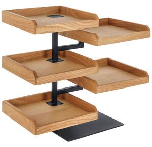 VEGA Våningsfat Esino 5 nivåer; 46.8x41.8x24 cm (BxHxD); Brun/Svart; Rektangulär