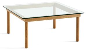 HAY - Kofi Water-Based Lacquered Oak Frame W. Clear Glass Tabletop 80X80 - Soffbord - Martin Solem