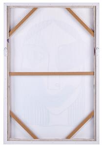 Canvastavla Konsttryck Flerfärgad 93 x 63 cm Glam Abstrakt Ansikte Kvinna MDF Ram Eklektisk Modern Vardagsrum Sovrum Beliani