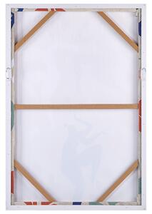 Canvastavla Konsttryck Flerfärgad 93 x 63 cm Glam Abstrakta Former Kvinna Geometrisk MDF-ram Eklektisk Modern Sovrum Vardagsrum Beliani