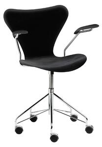 Fritz Hansen - 3217 Sjuan Belfast Night Black - Kontorsstolar - Arne Jacobsen - Svart