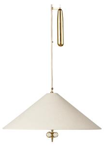 Gubi - A1967 Pendant Base: Brass, Shade: Canvas - Pendellampor - Paavo Tynell - Beige