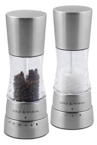 Cole&Mason - Set med saltkvarn och pepparkvarn DERWENT MINI 2 delar 15,7 cm matt krom
