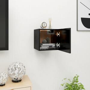 Väggmonterat tv-bänk svart 30,5x30x30 cm