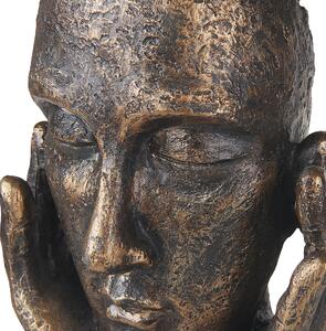 Dekorativ figur Koppar Polyresin 41 cm Statyett Ornament Dekoration Hemtillbehör Beliani