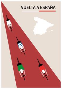 Illustration Vuelta a espana, Poster Paperago