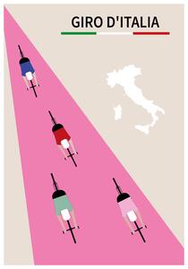 Illustration Giro d Italia, Poster Paperago