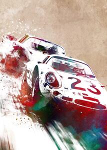 Illustration Sport Car Racing, Justyna Jaszke