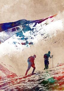 Illustration Mountaineers Sport Art, Justyna Jaszke