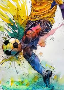 Illustration Sport Watercolor Football, Justyna Jaszke