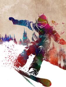 Illustration Sport Snowboard art, Justyna Jaszke