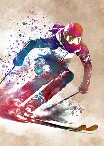 Illustration Ski sport art, Justyna Jaszke