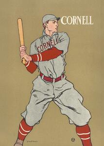 Illustration Vintage Drawing of a Baseball Player, Edward Penfield