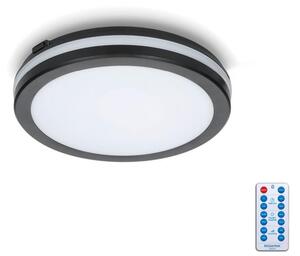 LED taklampa för badrum med sensor LED/12W/230V diameter 20 cm svart + +Fjärrkontrol
