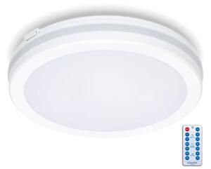 LED taklampa för badrum med sensor LED/24W/230V diameter 30 cm vit + +Fjärrkontrol