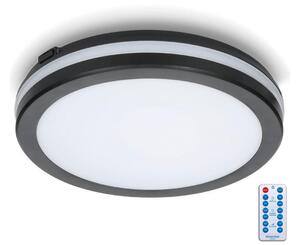LED taklampa för badrum med sensor LED/18W/230V diameter 30 cm svart + +Fjärrkontrol