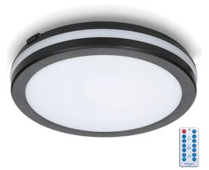 LED taklampa för badrum med sensor LED/24W/230V diameter 30 cm svart + +Fjärrkontrol