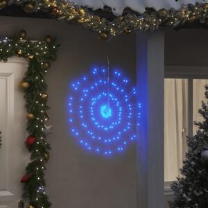 Julbelysning 4 st 140 LED blå 17 cm