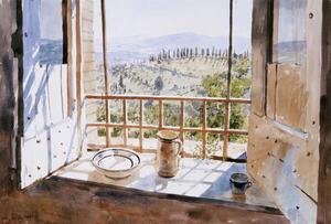 Lucy Willis - Konsttryck View from a Window, 1988, (40 x 26.7 cm)